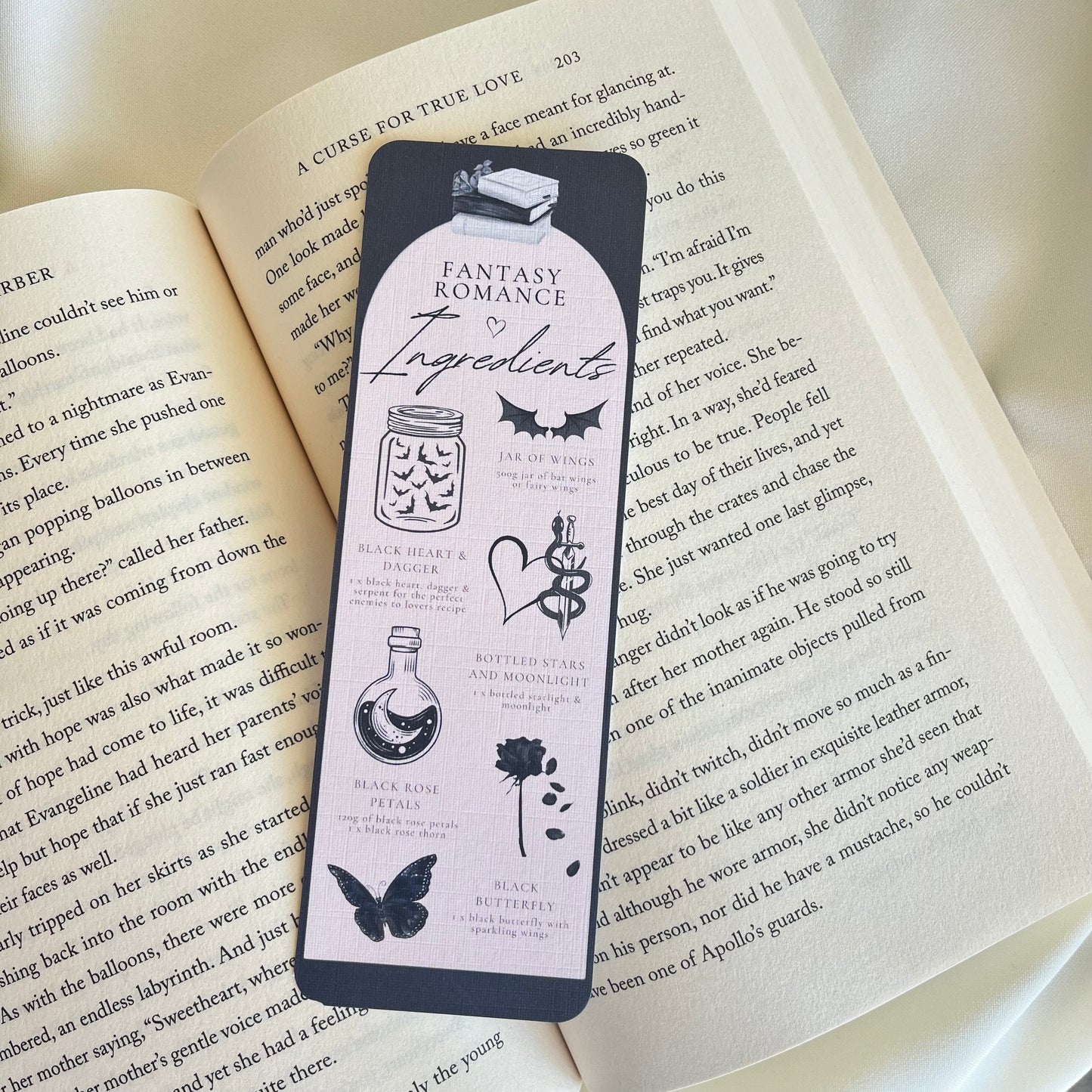 Fantasy Romance Ingredients Bookmark