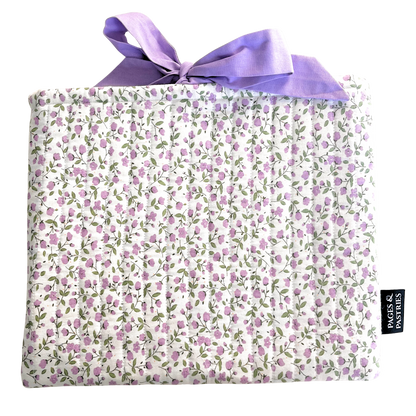 Quilted Bow Book Sleeve - Wistera