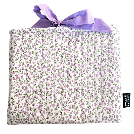 Quilted Bow Book Sleeve - Wistera