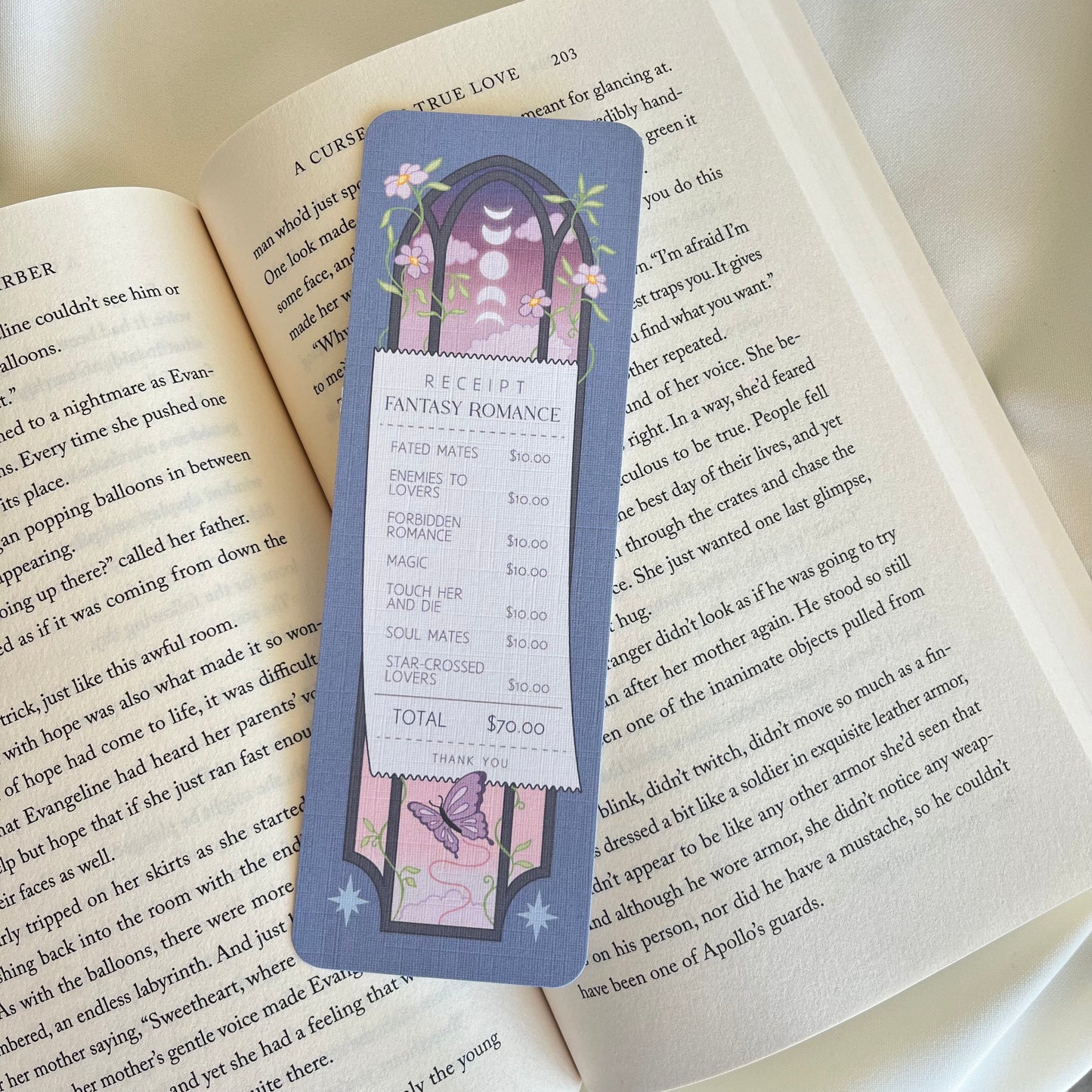 Fantasy Romance Receipt Bookmark