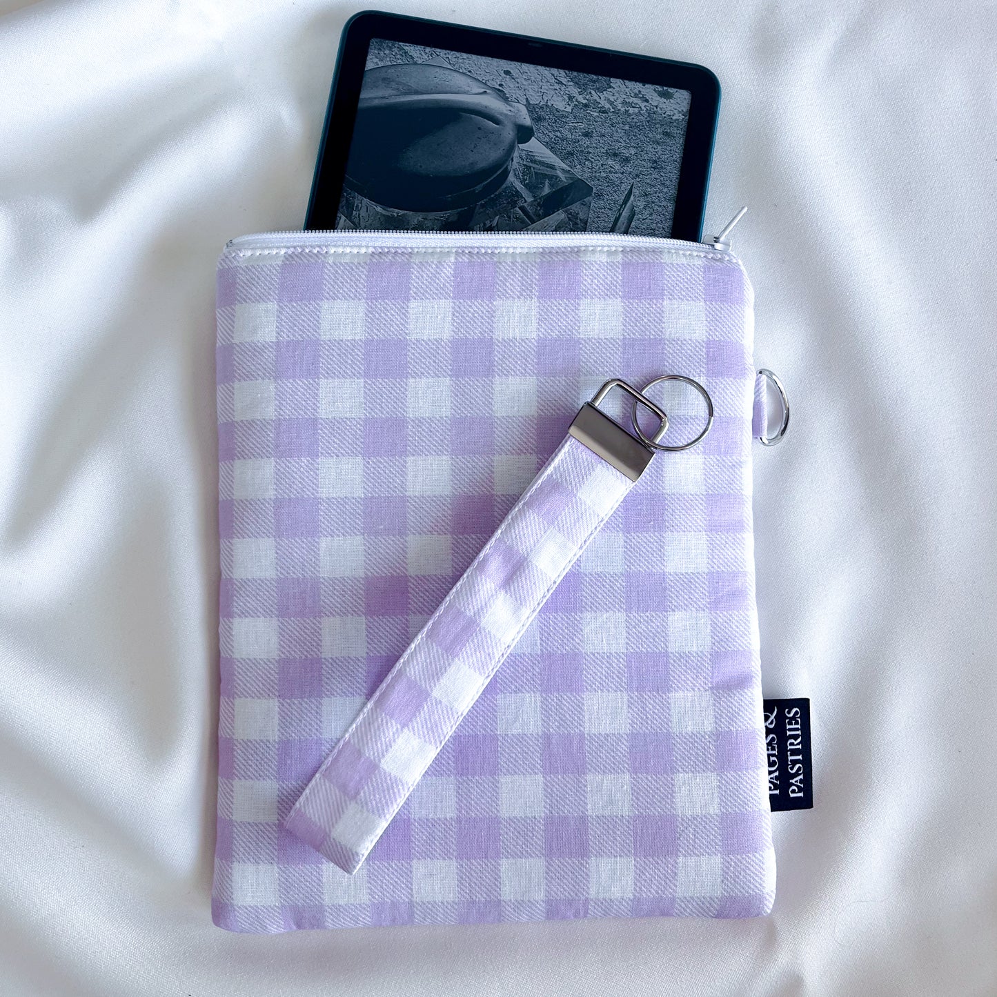 Purple Gingham- E Reader Pouch