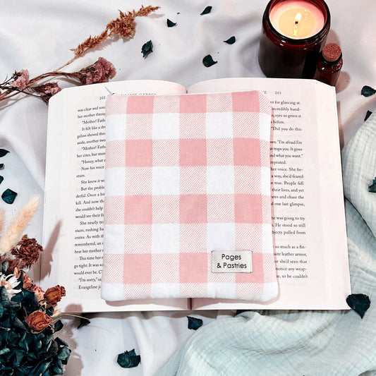 Kindle Pouch - Blush Check