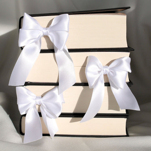 Bow Bookmark - White
