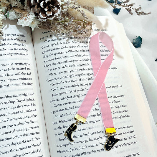 Ribbon Bookmark - Cowboy Pink